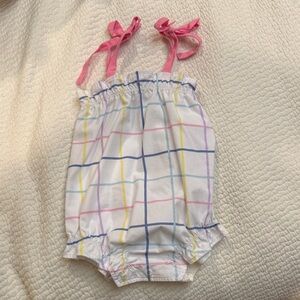 The Beaufort Bonnet Company Pink and Blue Plaid One Piece